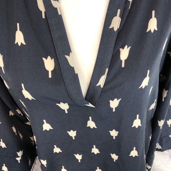 41Hawthorn Stitch Fix Blouse Blue White Small - Picture 3 of 7